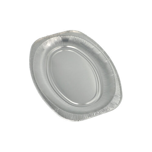 Servierplatten, Alu oval 35 cm x 24,5 cm