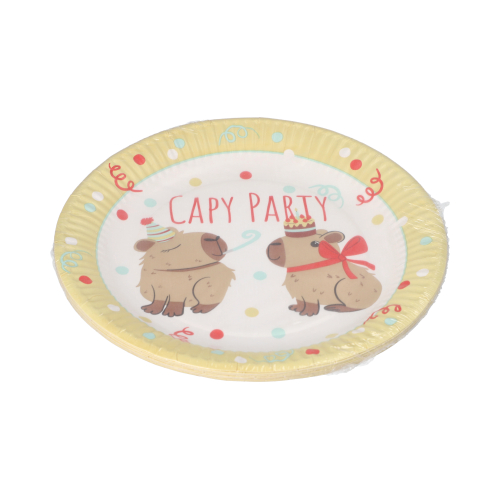 Teller, Pappe rund Ø 23 cm "Capy Party"