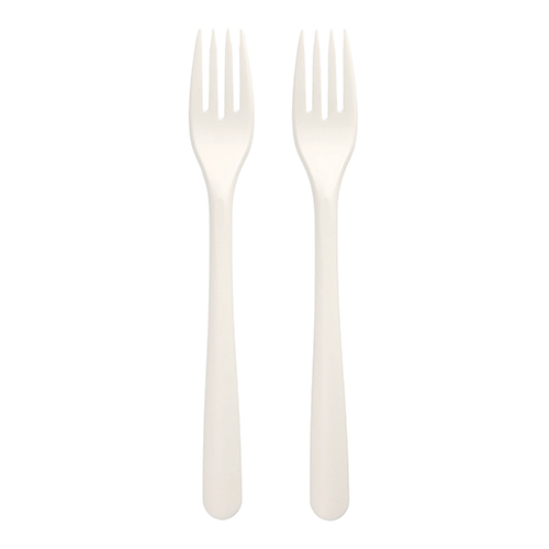 Gabeln "Folia" C-PLA 19 cm weiss