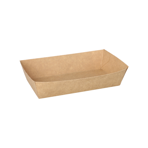 Snacktrays, Pappe "pure" 3,8 cm x 8,5 cm x 15,5 cm braun