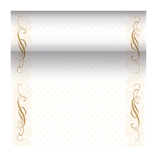 Tischläufer, stoffähnlich, PV-Tissue Mix "ROYAL Collection" 24 m x 40 cm gold "Megan"