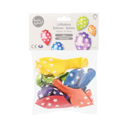 Luftballons Ø 29 cm farbig sortiert "Stars"