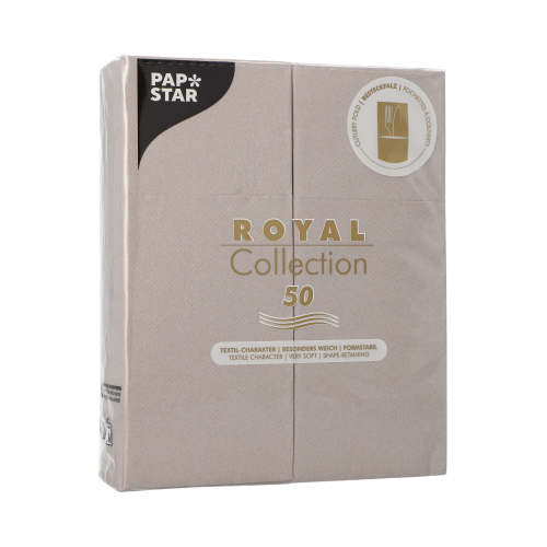 Servietten "ROYAL Collection" 40 cm x 30 cm grau mit Besteckfalz