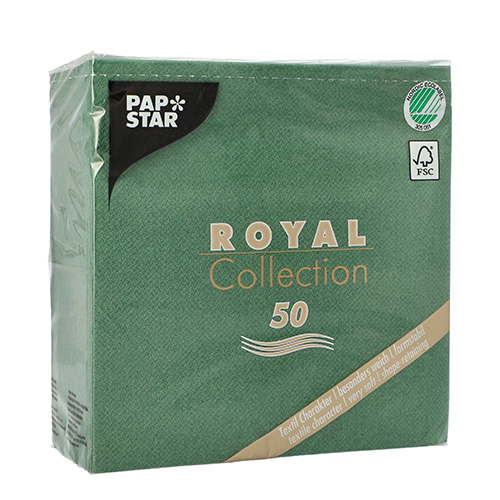 Servietten "ROYAL Collection" 1/4-Falz 33 cm x 33 cm dunkelgrün