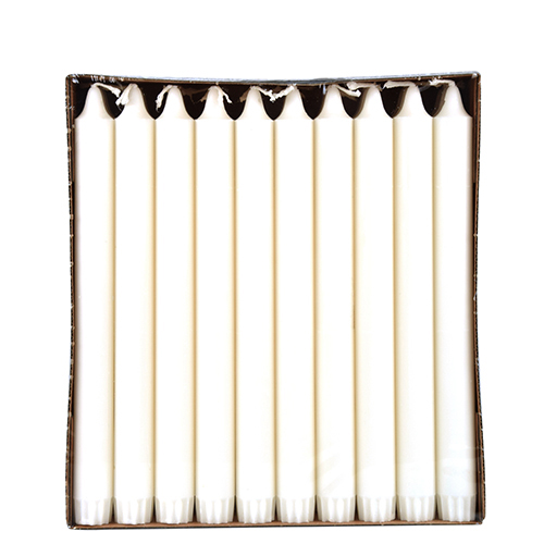 Kronkerzen Ø 2,2 cm · 24 cm weiss aus 100 % Stearin