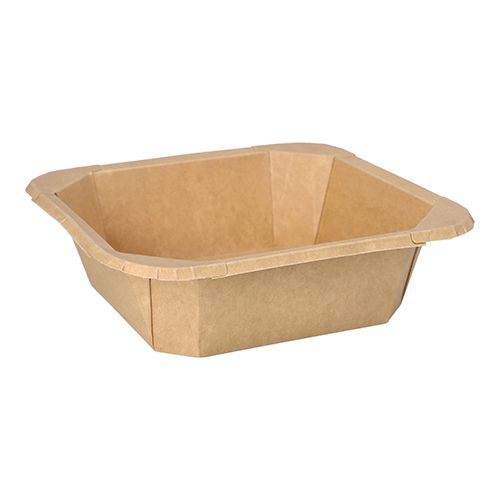 Lunchboxen, Pappe eckig 1000 ml 5,2 cm x 18 cm x 18 cm braun