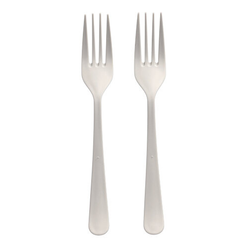 "Circulware" Mehrweg-Gabeln PP-MF 19 cm weiss "Gaia" extra stabil