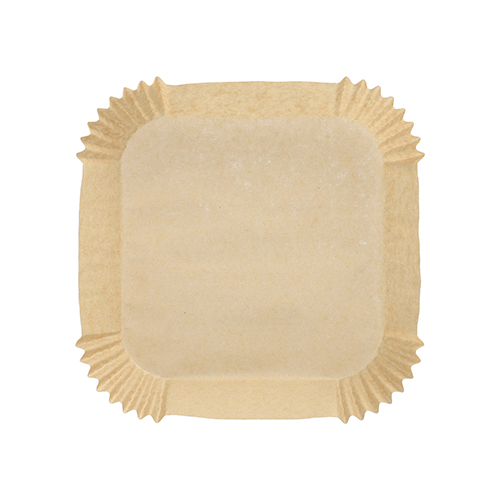 Backpapiere 16 cm x 16 cm x 4,5 cm braun für Heißluftfritteusen
