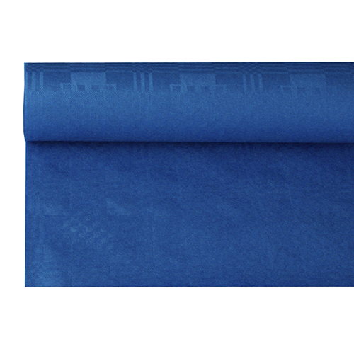 Papiertischtuch mit Damastprägung 6 m x 1,2 m dunkelblau