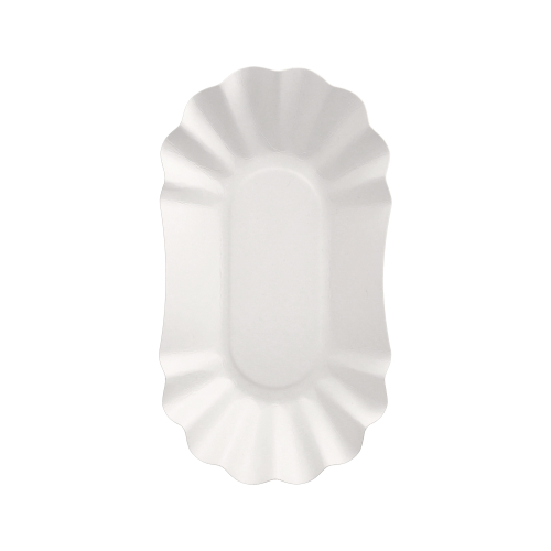 Schalen, Pappe "pure" oval 10,5 cm x 17,5 cm x 3 cm weiss
