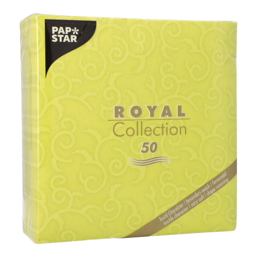Servietten "ROYAL Collection" 1/4-Falz 40 cm x 40 cm limonengrün "Casali"