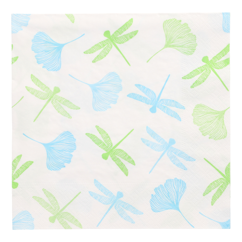 Servietten, 3-lagig 1/4-Falz 40 cm x 40 cm grün "Ginko"
