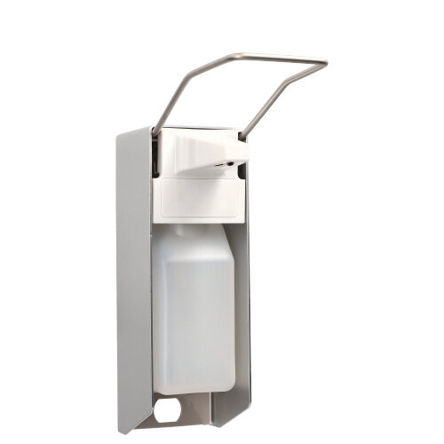 Wandspender 27,5 cm x 8,5 cm x 23 cm "Aluminium" 500 ml, Langarmhebel, inkl. Leerflasche