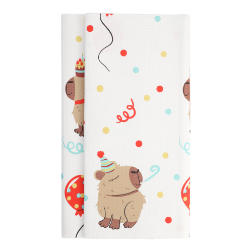 Tischdecke, Papier 120 cm x 180 cm "Capy Party"