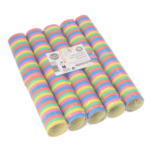 Luftschlangen 4 m "Stripes" flammhemmend
