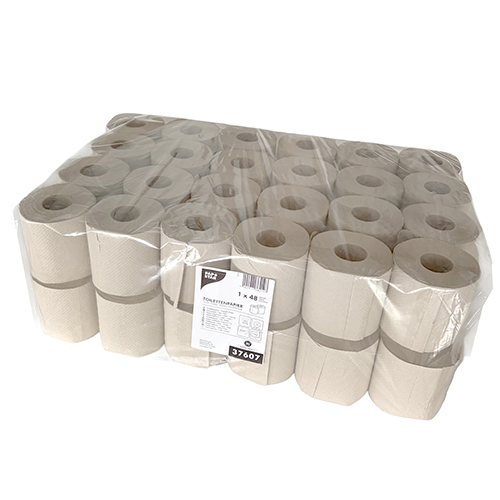 Rollen Toilettenpapier, 1-lagiges Krepp Ø 10,5 cm · 11 cm x 9,8 cm natur 400 Blatt