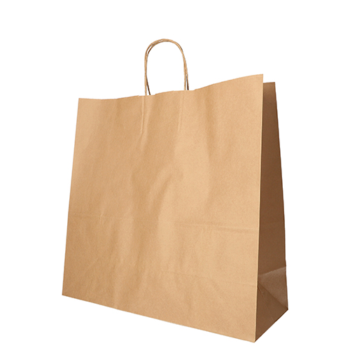 Tragetaschen, Papier 35 cm x 35 cm x 14 cm braun mit gedrehtem Tragegriff
