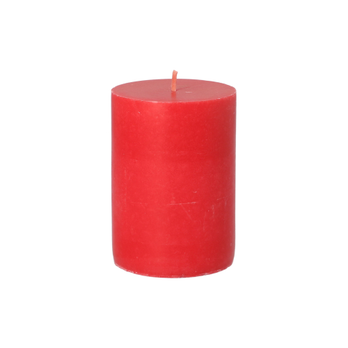 Stumpenkerze Ø 70 mm · 100 mm rot aus 100% Stearin, durchgefärbt
