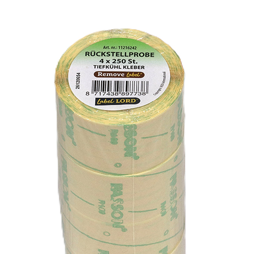 "LabelLord" HACCP Lebensmitteletiketten 40 mm x 113 mm rot Rückstellprobe
