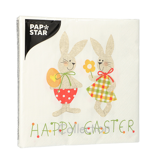 Servietten, 3-lagig 1/4-Falz 33 cm x 33 cm "Bunny Couple"