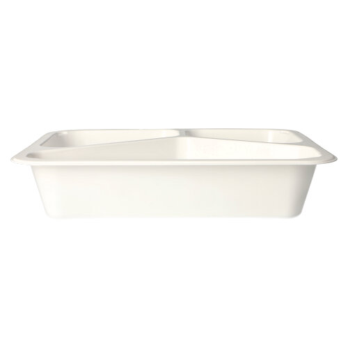Mikrowellenschalen, PP 3-geteilt 1095 ml 4,9 cm x 22,7 cm x 17,8 cm weiss