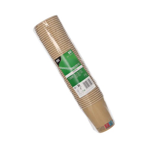 Trinkbecher, Pappe 0,2 l Ø 8 cm · 9,2 cm braun