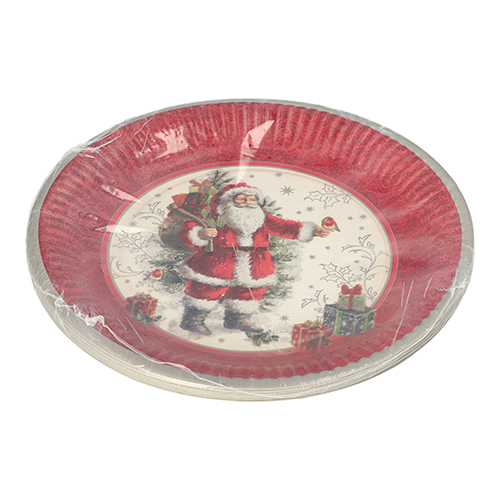 Teller, Pappe rund Ø 23 cm "HoHoHo"