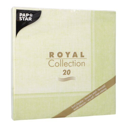 Servietten "ROYAL Collection" 1/4-Falz 40 cm x 40 cm hellgrün "Linum"