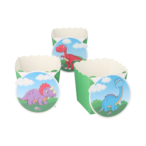 Backförmchen "Buddies" 6 cm x 5 cm x 5 cm grün "Dino"