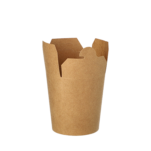 Snackboxen, Pappe rund 230 ml 7,5 cm x 6,5 cm x 5,8 cm braun