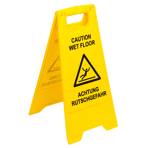 Warnschild "Achtung Rutschgefahr" 62 cm x 30,5 cm x 2,8 cm gelb