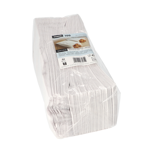 Warmhaltebeutel, Papier mit PE-Einlage 24 cm x 10,5 cm x 5,5 cm weiss