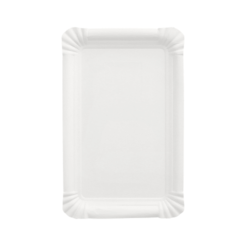 Teller, Pappe "pure" eckig 13 cm x 20 cm weiss