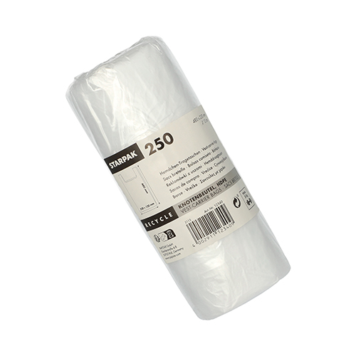 Hemdchen-Tragetaschen, HDPE 48 cm x 22 cm x 12 cm transparent Knotenbeutel