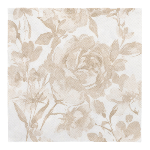 Servietten "ROYAL Collection" 1/4-Falz 40 cm x 40 cm sand "Rose"