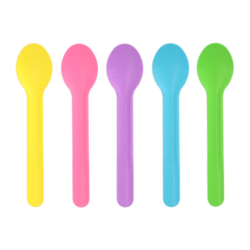 Eis- und Dessertlöffel Papier 13 cm farbig sortiert