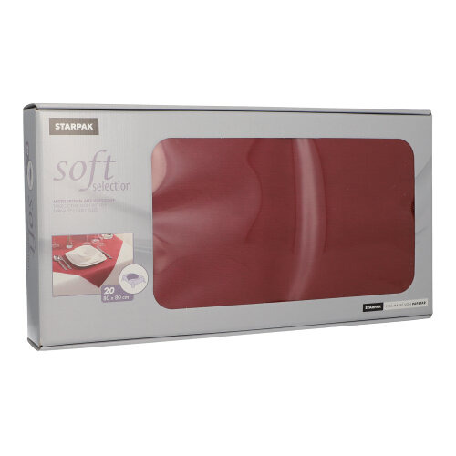 Mitteldecken, stoffähnlich, Vlies "soft selection" 80 cm x 80 cm bordeaux