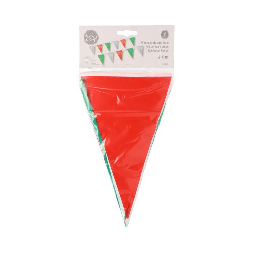 Wimpelkette, Folie 4 m grün/weiss/rot wetterfest