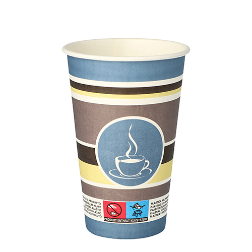 Trinkbecher, Pappe "To Go" 0,3 l Ø 8 cm · 11,7 cm "Coffee Rings"