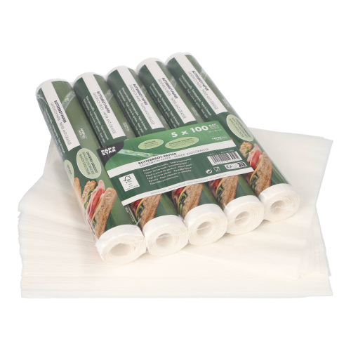 Blatt Butterbrotpapier 25 cm x 30 cm weiss