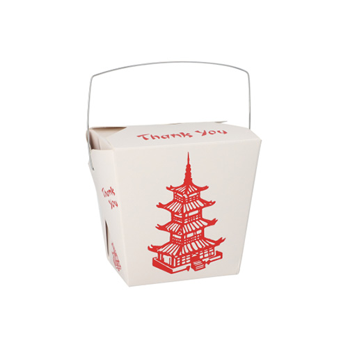 Snackboxen mit Henkel "ASIA" eckig 470 ml 8,5 cm x 7,5 cm x 5,5 cm "Temple"