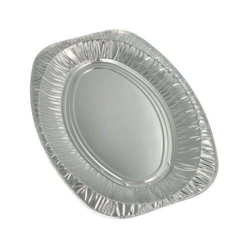 Servierplatten, Alu oval 43 cm x 29 cm