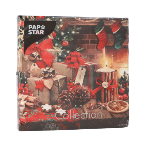 Servietten, 3-lagig 1/4-Falz 33 cm x 33 cm "Cozy Christmas"