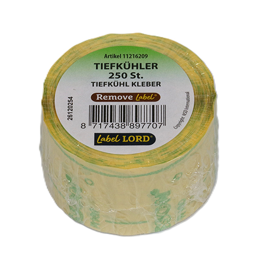 "LabelLord" HACCP Lebensmitteletiketten 37 mm x 64 mm weiss Tiefkühler