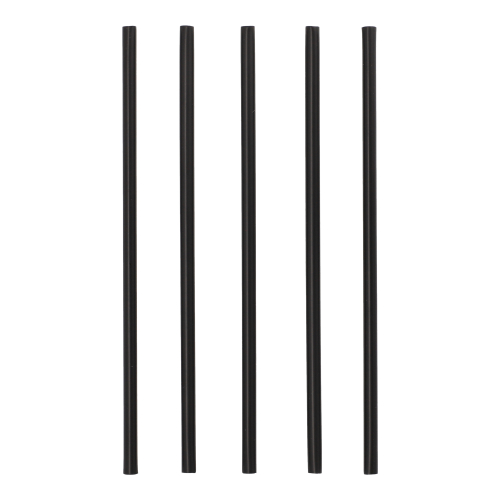 Mehrweg-Shake-Halme PP Ø 8 mm · 25 cm schwarz