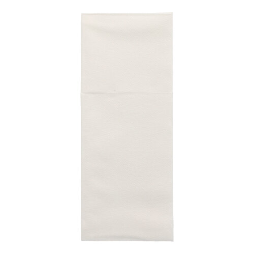 Bestecktaschen, Airlaid 40 cm x 48 cm weiss mit Besteckfalz