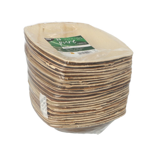Schalen Palmblatt "pure" 350 ml 4,5 cm x 17 cm x 17 cm natur "QUADRATO"