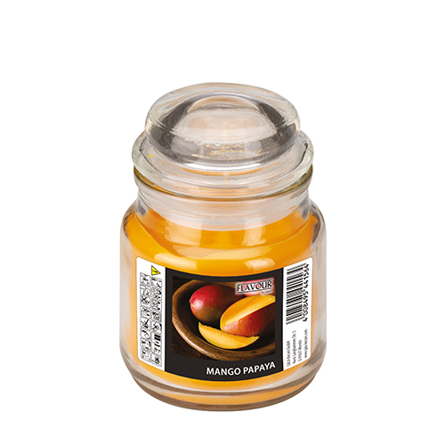 "GALA" Bonbonglas mit Wachsfüllung Ø 60 mm · 85 mm pfirsich - Mango-Papaya