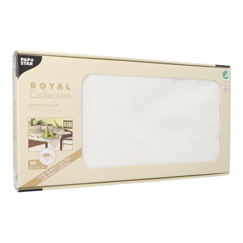 Mitteldecken, Tissue "ROYAL Collection" 80 cm x 80 cm weiss