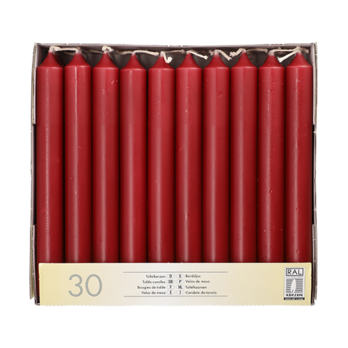 Tafelkerzen Ø 2,1 cm · 19,6 cm bordeaux